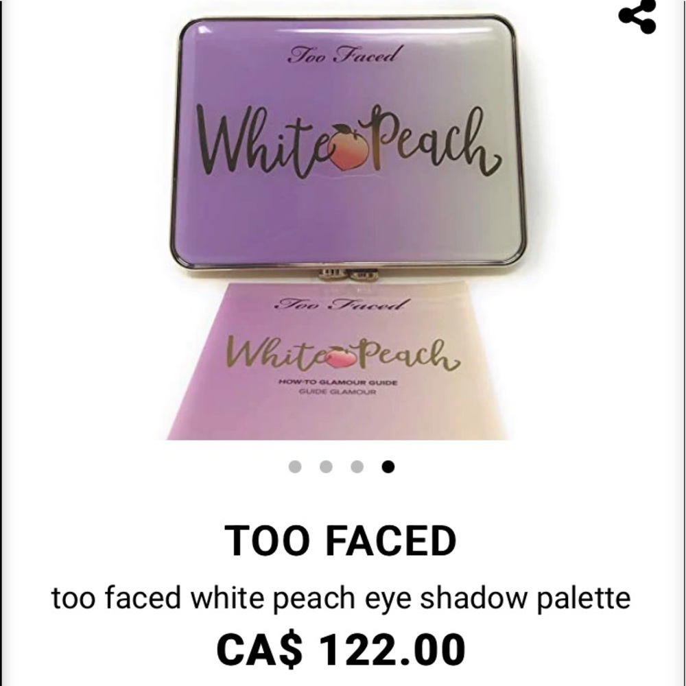 🍑TOO FACED WHITE PEACH PALETTE🍑